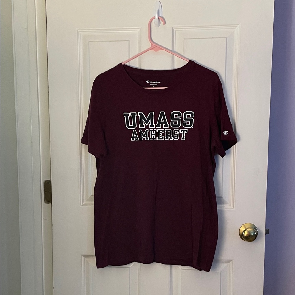 Champion Burgundy UMass Amherst Tee